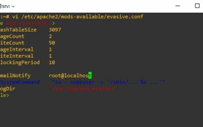 Cài đặt Apache2 trên Ubuntu 22.04: Configure mod_evasive