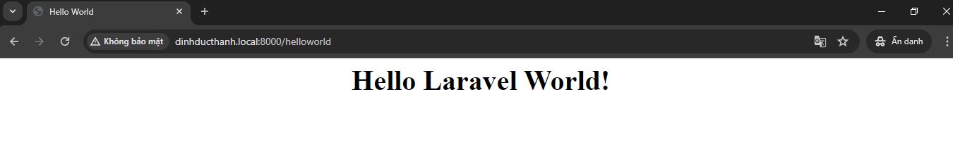 Cài đặt PHP 8.1 trên ubuntu 22.04: Install Laravel page helloworld